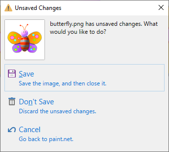 Unsaved Changes Prompt