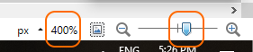Status Bar Zoom Slider Controls