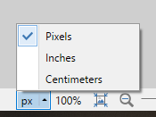 Units of Measurement in the Status Bar