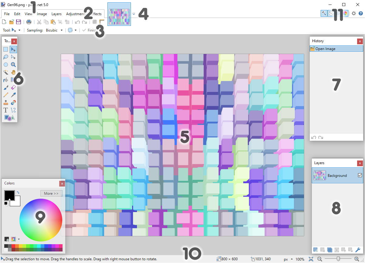 Paint.NET User Interface