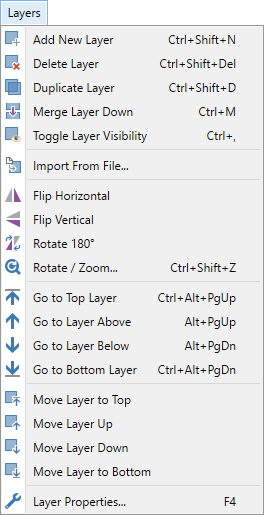 Layers Menu